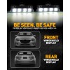 Emergency Dash Strobe Lights White Safety Flashing Warning Hazard Windshield