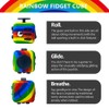 ZCOINS Rainbow Fidget Cube with 6 Sides Stress Relief Fiddle