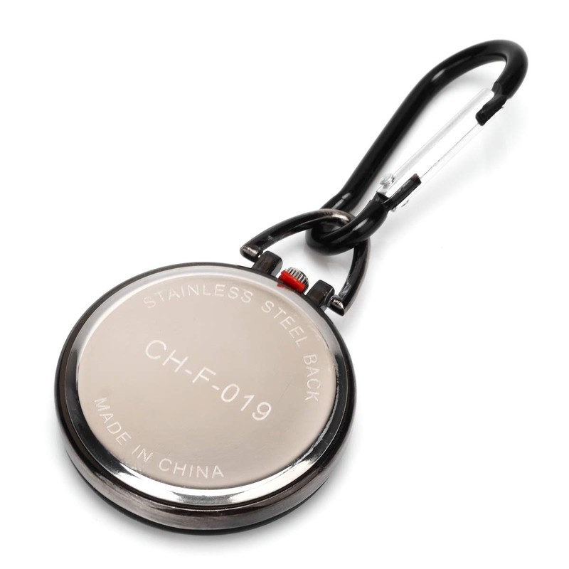 WONOLO Clip on Carabiner Luminous Face FOB Digital Watch for