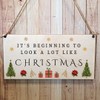 Second Ave Beginning To Look Like Christmas Wooden Hanging Gift
