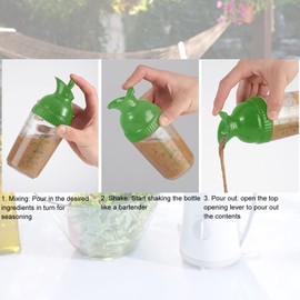 200ml/7.03Oz Salad Dressing Shaker,Salad Dressing Bottle Sauce Bottle Dressing Mixer Shaker Bottles Mixer Measure Salad Dressing Dispenser with Pour Spout for Serving and Storing Dressings