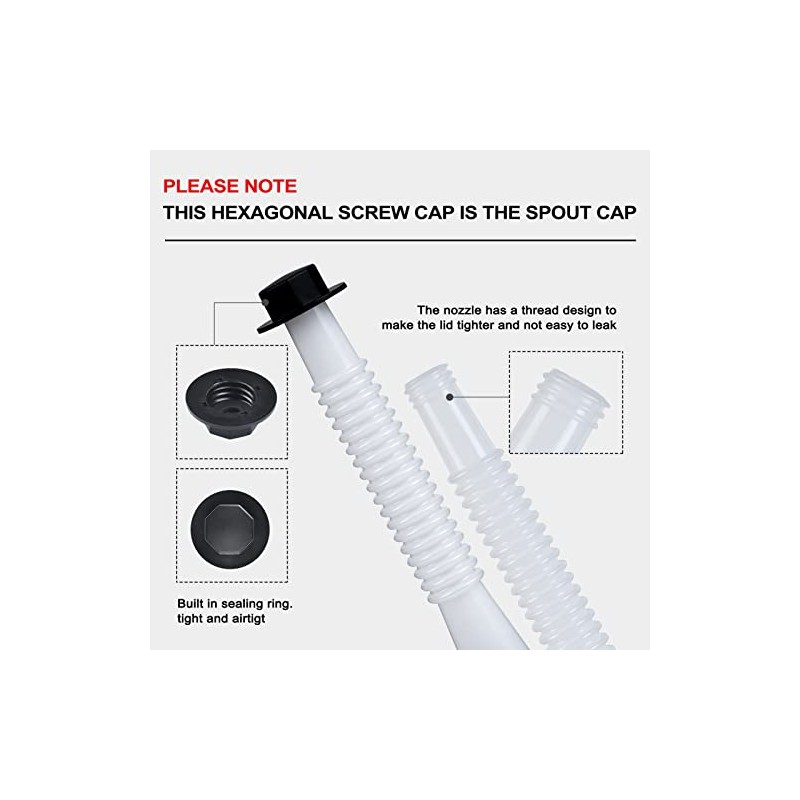 Gas Can Spout Replacement Kit - Nozzle & Accessories