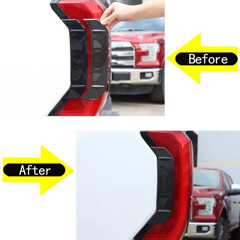 e-power-auto-Trim Carbon ABS Rear Tail Light Side Lamp Cover Trim