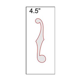 F-Hole Routing Template - 4.5" Sharp