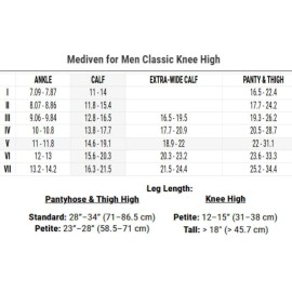 Mediven Compression Socks 15-20 mmHg Knee High Medical Support Medi Black Size L