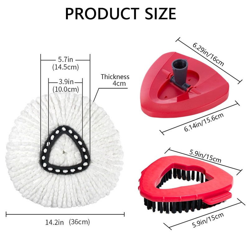 6-Pack Reusable Microfiber Mop Head Replacements for Vileda 2-in-1 Turbo