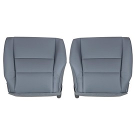 SecosAutoparts Front Driver & Passenger Side Bottom Leather Replacement Seat Cover Dark Gray Compatible with Honda CR-V 2007 2008 2009 2010 2011