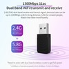 WiFi Adapter Wireless Dual Band 5.8G/2.4G 1300M Mini USB Network