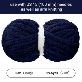 8 Pack Chunky Chenille Yarn for Crocheting & Knitting, 29.5yds 5 oz Each Skein Soft Fluffy Kitting Yarn Set, Thick Velvet Plush Yarn for Handcrafts Weaving Making Blankets