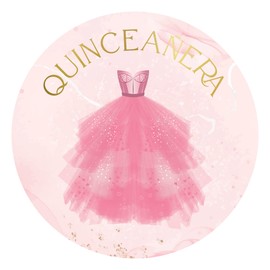 Mobiusea Creation Quinceanera Stickers| 90-Pack Waterproof Sweet 15 Stickers | 1.4 inch | Candy Stickers, Invitation Stickers, Favor Labels for Quinceanera Party Invitations