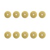 Tiazzaus 10Pcs Plain Round Brass Backplate Washers Classical Furniture Decoration