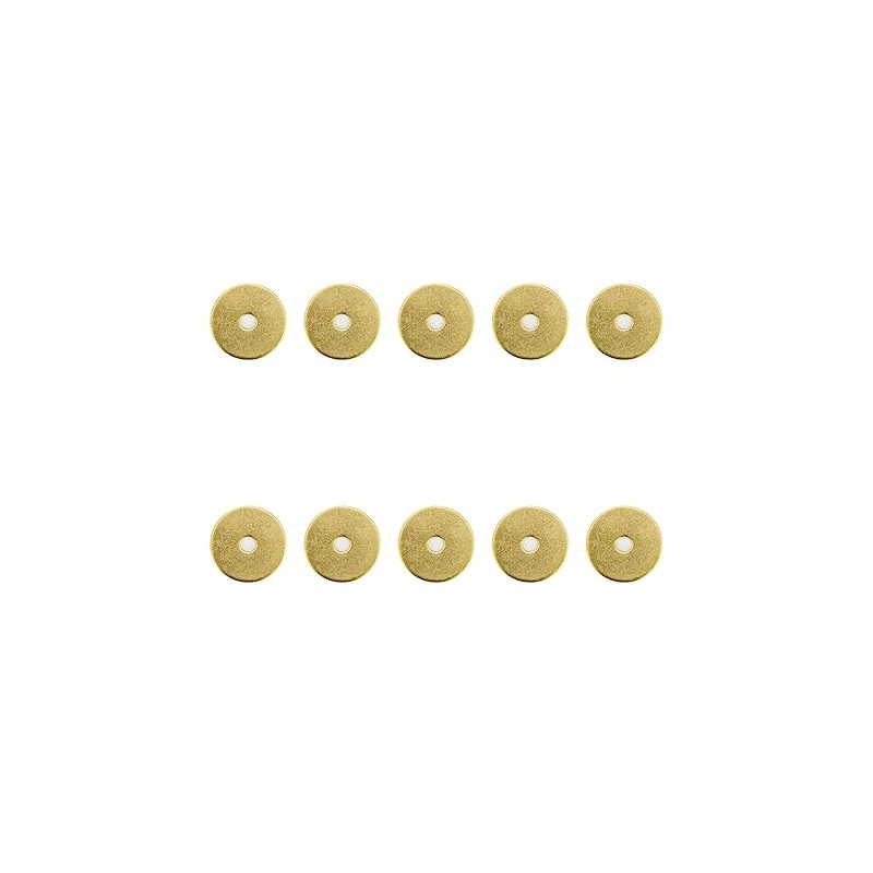 Tiazzaus 10Pcs Plain Round Brass Backplate Washers Classical Furniture Decoration