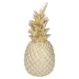Resin Pineapple Decoration Pineapple Sculpture Nordic Style Desk Decorative Statue Resin Fruit Decor with Bottom Foot Pad for Living Room Bedroom Office(Gold)