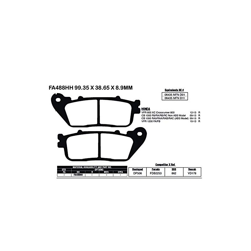 EBC BrakePads GreenStuff Gold (Sintered Metal Brake Pads)