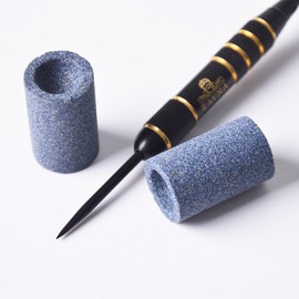 Dinghaole 2 pcs Dart Sharpener, Round Dart Tip Sharpening Tools for Metal Dart Tips,dart point removal tool,Darts Burrs Remover Tool Keep Your Darts Sharp, Sand Stone Darts Burrs Remover Tool