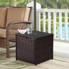 SUNNYPARK Outdoor Umbrella Side Table with 2 Weight Bags, 2-in-1