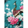 BABEYOND Women's Kimono Robe Long Robes with Peacock and Blossoms