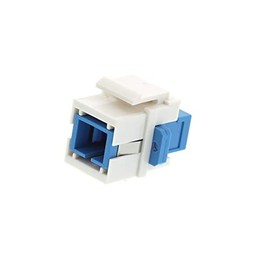 Networx Fiber Optic Keystone Coupler - SC to SC Singlemode Simplex - White