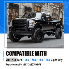 HECASA A Pillar Grab Handle Interior Trim Left Driver Side Compatible with 2011-2016 Ford F-250 F-350 F-450 F-550 Super Duty Replacement for BC3Z-2503599-AB - Black