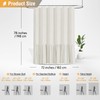 BTTN 78 Inch Long Shower Curtain - Farmhouse Thick Fabric