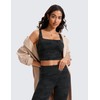 CRZ YOGA Butterluxe Womens Square Neck Longline Sports Bra -