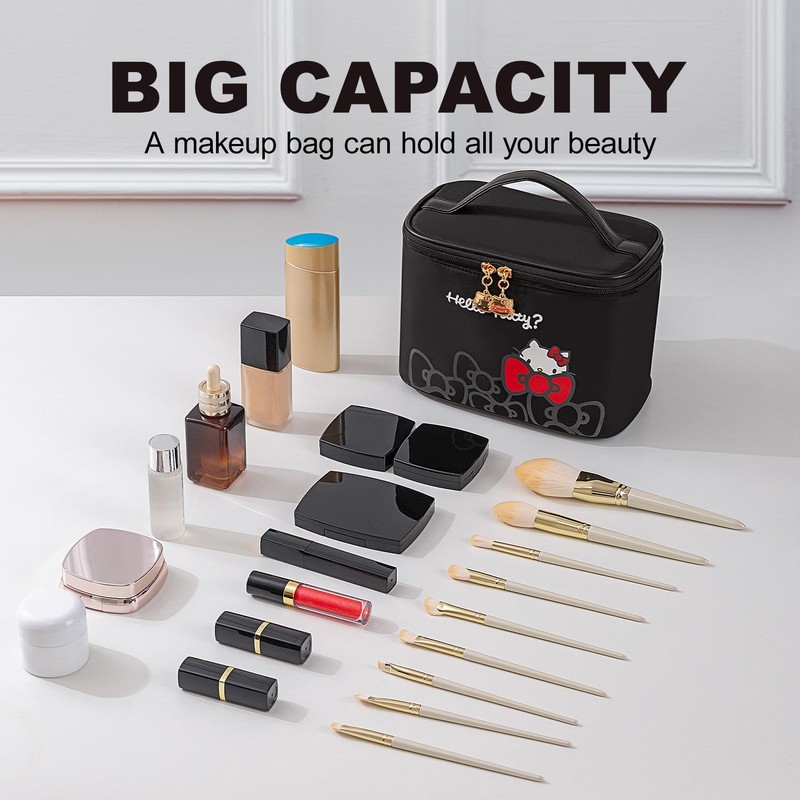 AmBealla Makeup Bag Large Waterproof Cosmetic Bags with Makeup Brush