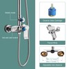 Polish Chrome Exposed Shower System 2 Functional Bathroom Shower Set