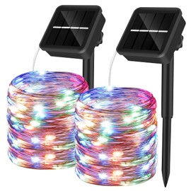 Yizhet Solar Fairy Lights, Outdoors, Waterproof, 8 Modes, Copper Wire, Fairy Lights for Christmas, Parties, Garden, Wedding, Decoration