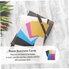 Tofficu 5sets 25pcs Smooth Blank Business Cards for DIY Engraving