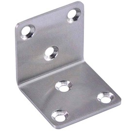 Hyever Stainless Steel 90 Degree Right Angle Brackets Fastener Corner Braces with Screws L Shape Joints Plate 6 Pcs
