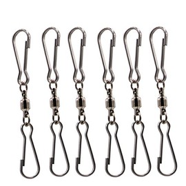 LGEGE Smooth Spinning Dual Clip Swivels Wind Spinner Hangers Spiral Tails Twisters Wind Socks, for Spinning windsocks and Any Kites, Flower pots, Plants, Bird feeders, Solar Lights, Flags