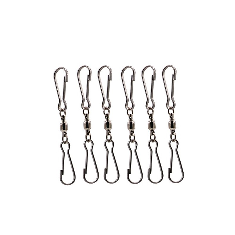 LGEGE Smooth Spinning Dual Clip Swivels Wind Spinner Hangers Spiral