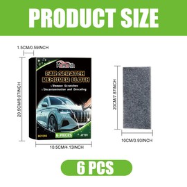 Nano Sparkle Tuch,6 Stück Magic Nano Sparkle Tuch für Auto Kratzer Entfernen Reparatur,Nanomagic Tuch Car Scratch Remover für Reparatur von leichten Kratzfarben,Lackpflege, Autoreinigung