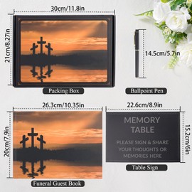 Funeral Guest Book For Memorial Service ,Funeral Sign In Book for guests,Hardcover Funeral Guest Books Celebration of Life,In Loving Memory Guest Sign In Book for Funeral,Total 84 pages for 280 Guests