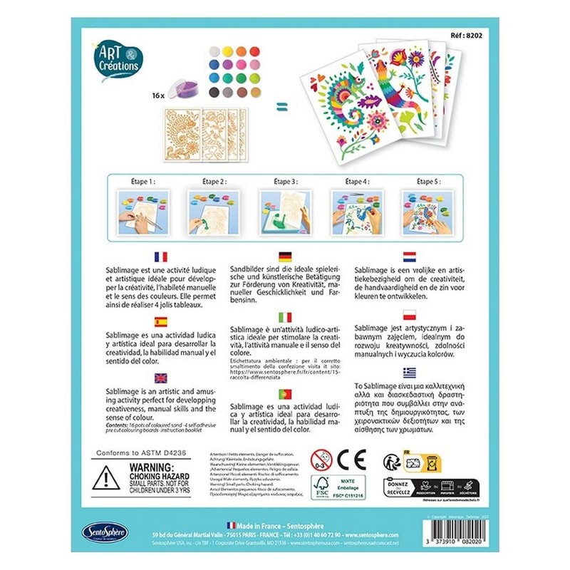 Sentosphere Sand Art Set Viva Mexico - 4 Boards, 16