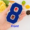 1 PCS 4.0" Blue Chenille Number Patch, Iron on Patches