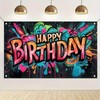 Graffiti Happy Birthday Banner Birthday Party Splatter Graffiti Birthday Decoration