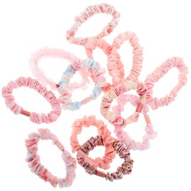 Ipetboom 12pcs Floral Hair Scrunchies for Women Lightweight Elastic Ponytail Holders for Everyday Wear Parties Sports Fresh Pastoral Style Hair Accessories Mix of Designs