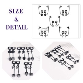 feilok Stainless Steel Hoop Earrings with Chain Fashion Women's Earrings for Men Ear Piercing Stud Earrings Chain, Stainless Steel