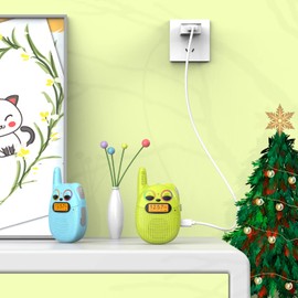 Qniglo Cat Walkie Talkies for Kids 3 Pack, 22 Channel 2 Way Radios Walkie Talkies Toys Christmas Birthday for Boys Girls 3-12, Cute Pink Walke Talkie Watches for Girls Camping Hiking Adventures