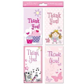 Tallon Just To Say Girl 4 Design Thank You Card (Box of 16 of any one design)