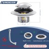 COVO Upgraded Silver Bathtub Drain Strainer Plug Tool-Free Installation 1.45-1.8