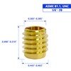 1/4"-20 Threaded Insert for Hard-Wood, Brass Knife Thread Inserts, 1/4"-20
