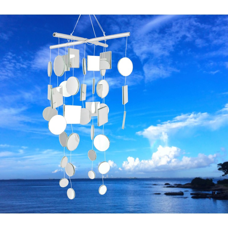 Woodstock Chimes Asli Arts Collection, Mirror Chime, Medium (20'') Capiz
