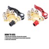 2Pcs Battery Terminal Connectors Car Disconnect 4 Way Positive Negative