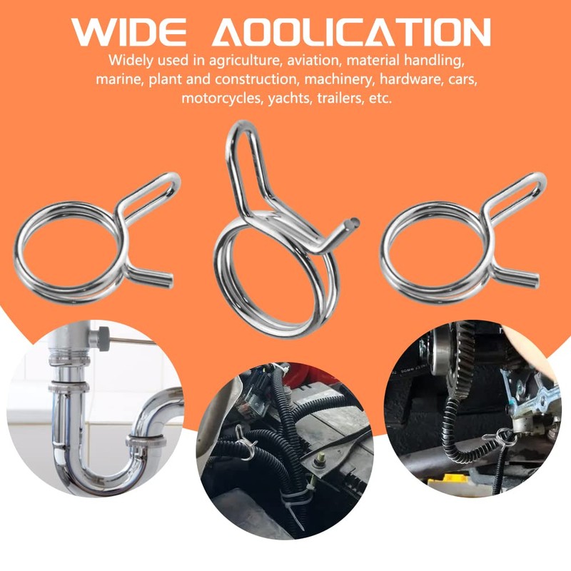 WMYCONGCONG 250 PCS Double Wire Fuel Line Hose Tube Spring