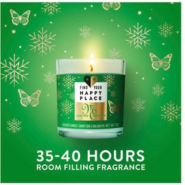 Find Your Happy Place Jar Candle Limited Edition Winter Wonderland Candy Cane and Balsam Fir, 7 oz.