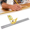 Combination Square, Stainless Steel Combination Square Adjustable Length for Woodworking