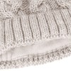 Neverless® Women's Knitted Hat with Inner Lining Fleece Fur Pompom