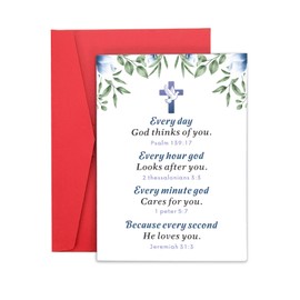 Baptism Card Gifts for Girls Boys Christian Gifts for Women Men Religious Bible Verse Card Catholic Gifts, First Communion Gifts for Teen Girls Boys Easter Christmas Gifts, Confirmation Card for Girls